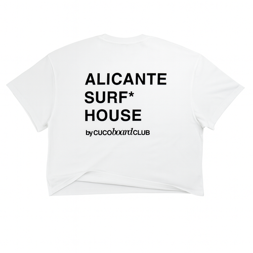 White Tee Alicante Surf* House by Cuco Board Club
