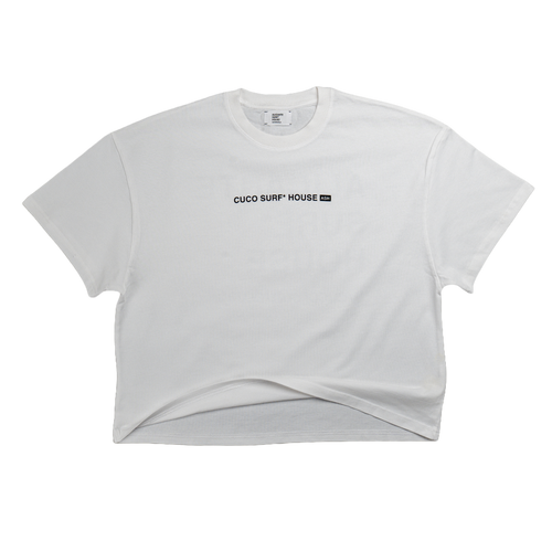 White Tee Alicante Surf* House by Cuco Board Club