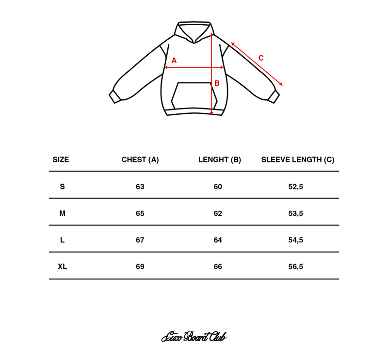Melange A Trois Hoodie — Size Guide