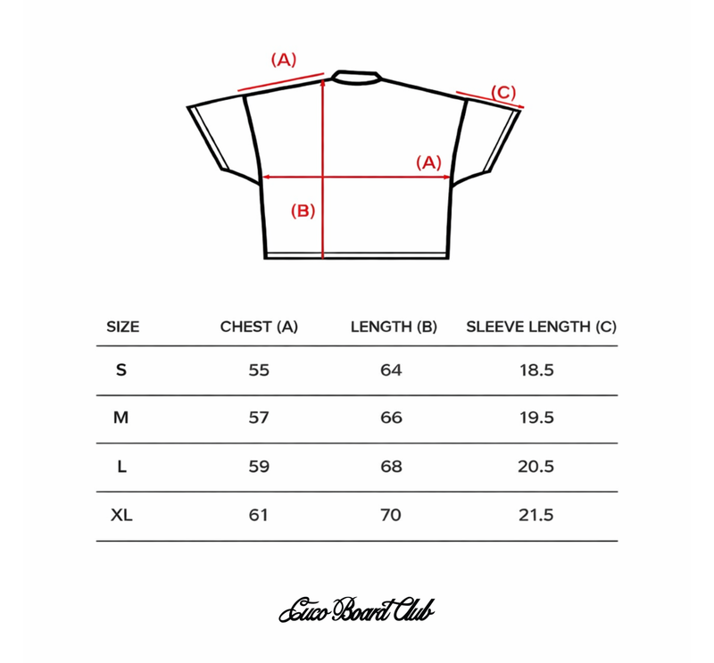 Dust Tee — Size Guide